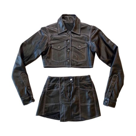 @no_id3als sur Instagram : Midnight Nappa Lamb Jacket & Skirt Jacket: $650 USD Skirt: $560 USD