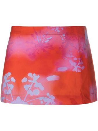 Miaou Fig floral-print Miniskirt - Farfetch