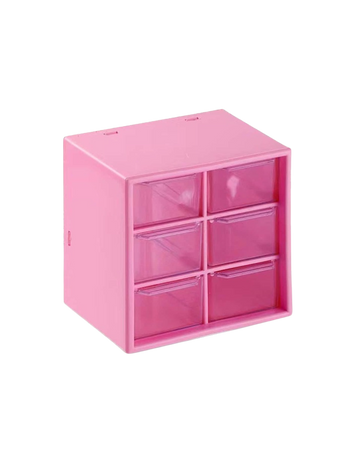 pink desk drawers