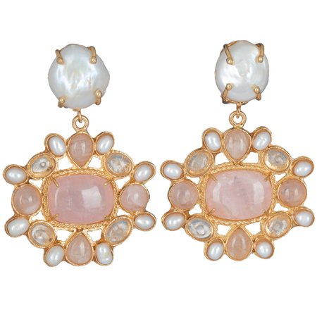Abriana Earrings Pale Pink | Christie Nicolaides