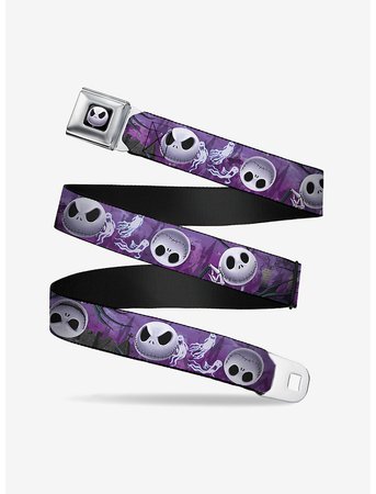 The Nightmare Before Christmas Jack Expressions Ghosts In Cemetery Seatbelt Belt