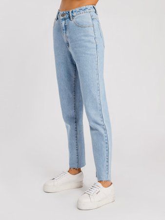 Abrand '94 High Rise Slim Leg Mom Jeans in Walk Away Denim