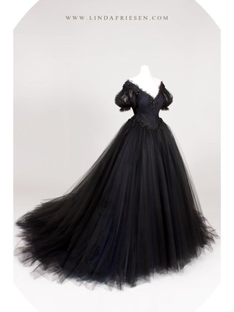 Black ball gown