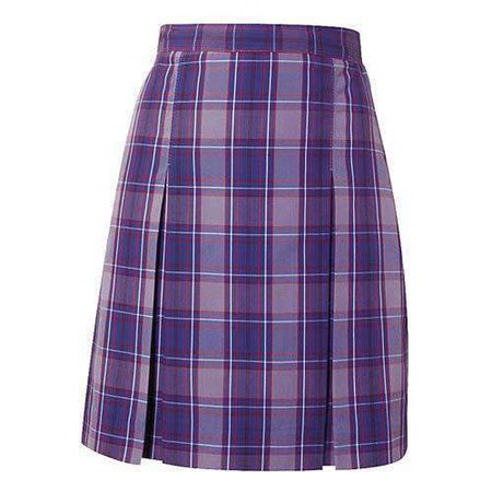 Purple plaid pleated skirt