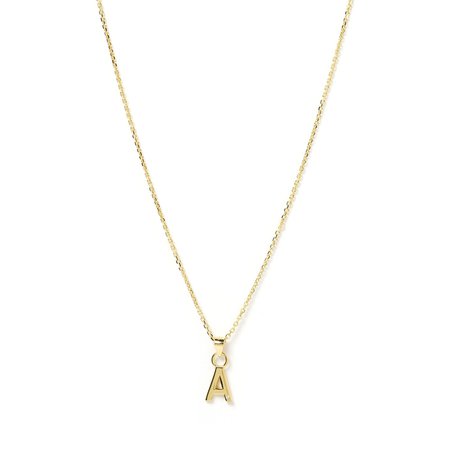 Initial Gold Charm Necklace | ARMS OF EVE | Wolf & Badger