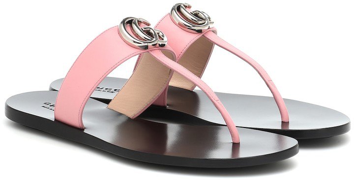 Marmont leather thong sandals