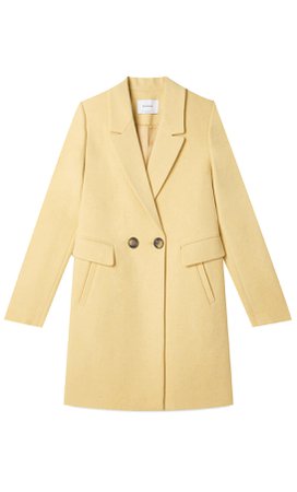 Yellow Basic coat - Women's Just in | Stradivarius United States