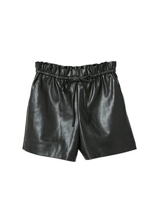 MANGO Faux leather shorts