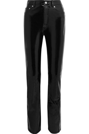 Helmut Lang | Patent-leather straight-leg pants | NET-A-PORTER.COM