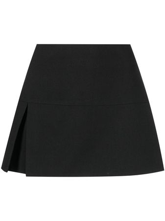 SHUSHU/TONG Pleated wool-silk Blend Miniskirt - Farfetch