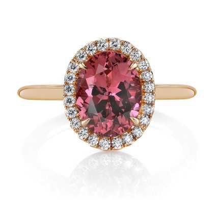 Spinel and Diamond Oval Ring - McCaskill and Company - Destin, FL | McCaskill & Company - Destin, FL