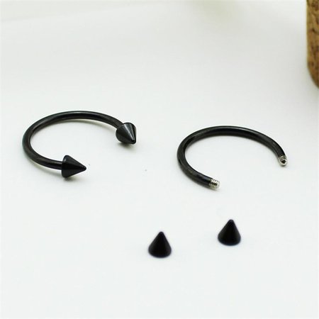 Black Half Hoop Earrings