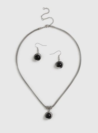 Black Cats Eye Jewellery Set | Dorothy Perkins