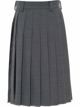 Miu Miu Prince Of Wales-check Wool Skirt