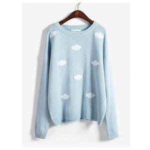 "Tiny Soft Clouds" Knitted Sweater – WeirdGirlsClub