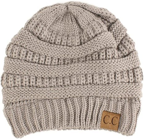 CC Classic Winter Fall Trendy Chunky Stretchy Cable Knit Beanie Hat (Solid Teal) at Amazon Women’s Clothing store