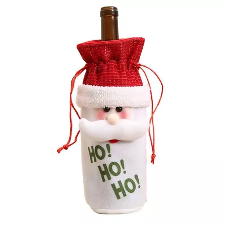 Merry Christmas Wine Bottle Cobers Bag Santa Claus Champagne Bottle Cover Christmas Party Table Decoration for Home| | - AliExpress