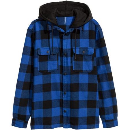 Flannel Shirt with Hood
