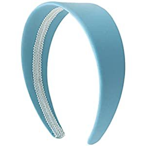 Amazon.com: Light Blue 1 Inch Wide Leather Like Headband Solid Hair band for Women and Girls : Clothing, Shoes & Jewelry