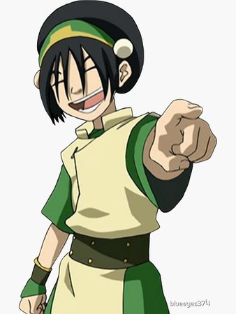 "Toph Beifong Point and Laugh Avatar" Sticker by blueeyes374 | Redbubble