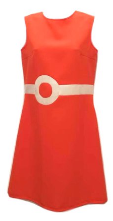 60s mod vintage orange dress