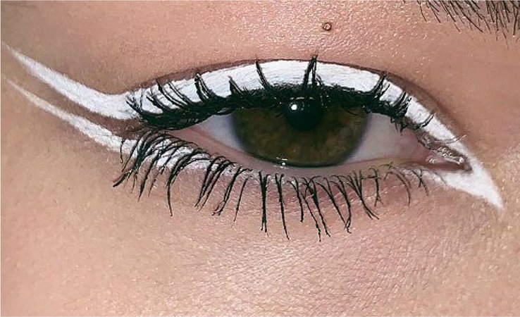White Graphic eye liner