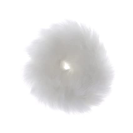 Amazon.com : Onpiece Girl Fuzzy Hair Ties, Faux Fur Rubber Elastic Ring Rope Hair Tie Scrunchie (White) : Beauty