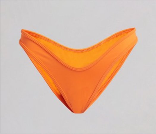 The Attico Matte Orange Bikini Bottom