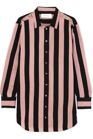 Marques' Almeida | Embellished striped satin-twill shirt | NET-A-PORTER.COM