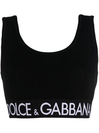 Dolce & Gabbana logo-band Cropped Tank Top - Farfetch