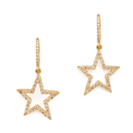 20mm Gold Diamond Star Earrings | Rosa de la Cruz - Goop Shop