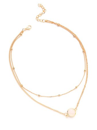 Glass Ball Design Layered Necklace | SHEIN