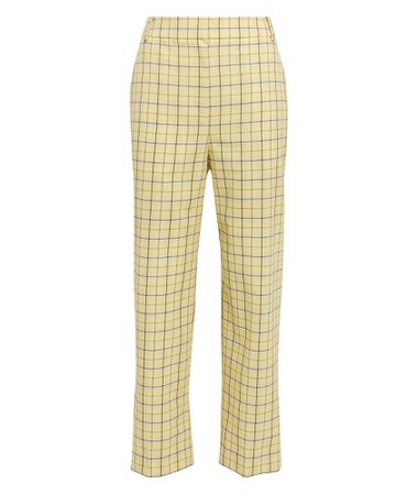 Marvel Yellow Plaid Suiting Pants