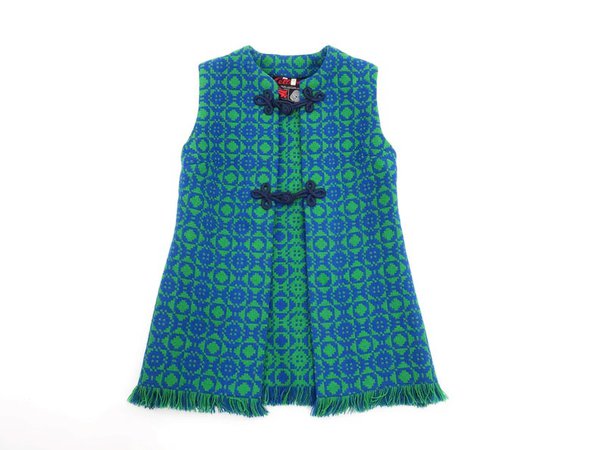Vintage Welsh Woollens Tapestry Vest 60s Mod Wool Waist | Etsy
