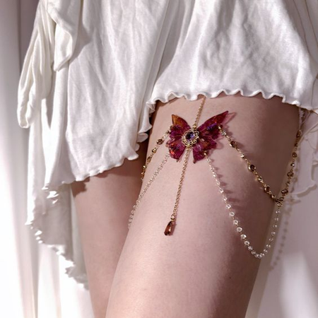 butterfly thigh chain
