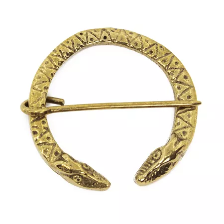 brass fibula serpent