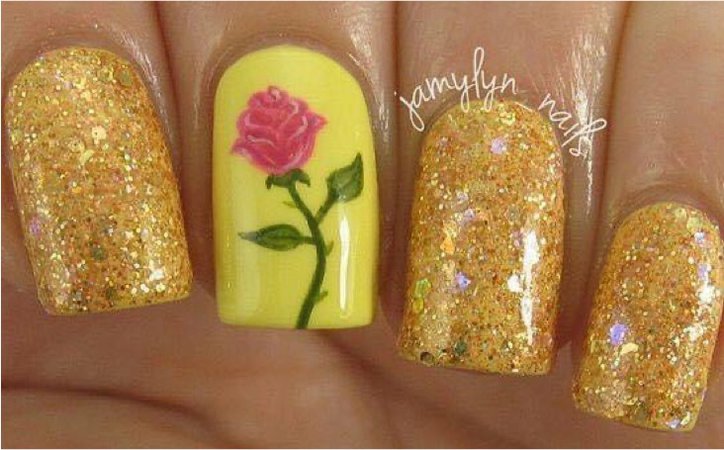 Belle inspired nails