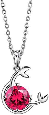 Amazon.com: beautlace Cancer Necklace Silver Horoscope Zodiac Sign 12 Constellation Astrology Pendant July Birthstone Necklace Jewelry Gift for Women and Girls KP0175X-R: Jewelry