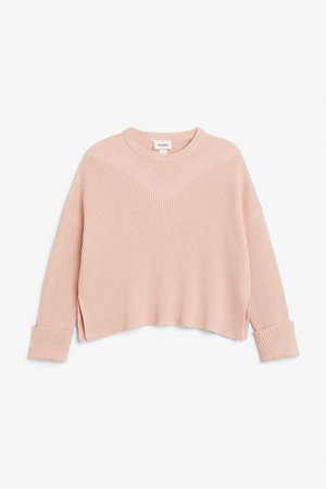 Knit sweater - Blush pink - Knitwear - Monki GB