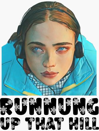 "Running Up That Hill Stranger Things" Sticker for Sale by istickerit | Redbubble