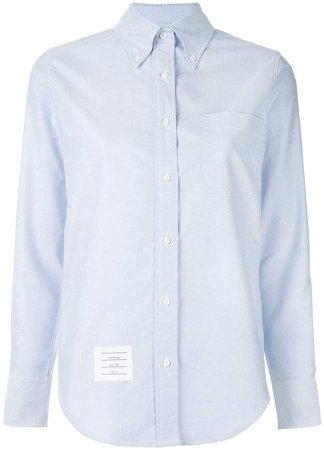 Classic Long Sleeve Button Down Shirt In Blue Oxford