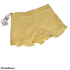 yellow ruffle hem shorts - Google Search