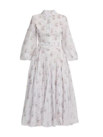 floral white dress cotton