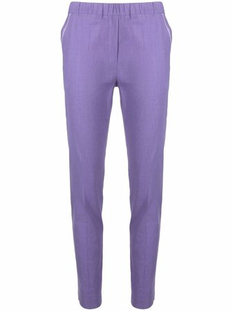 D.Exterior slim-fit tapered-leg Trousers