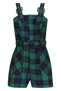 Green and blue plaid