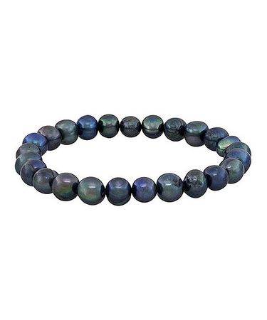Yeidid International Dark Blue Cultured Pearl Stretch Bracelet | Best Price and Reviews | Zulily