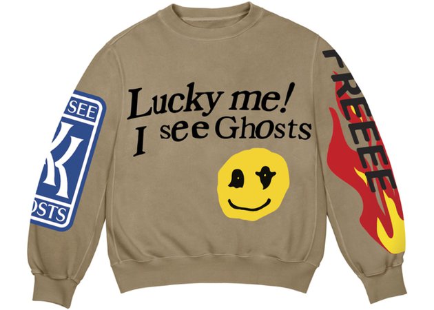 Kids See Ghosts Lucky Me Crewneck Sweatshirt Trench - FW18