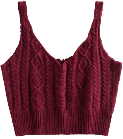 dark red sweater vest