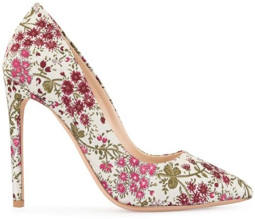 Floral Embroidered Pumps