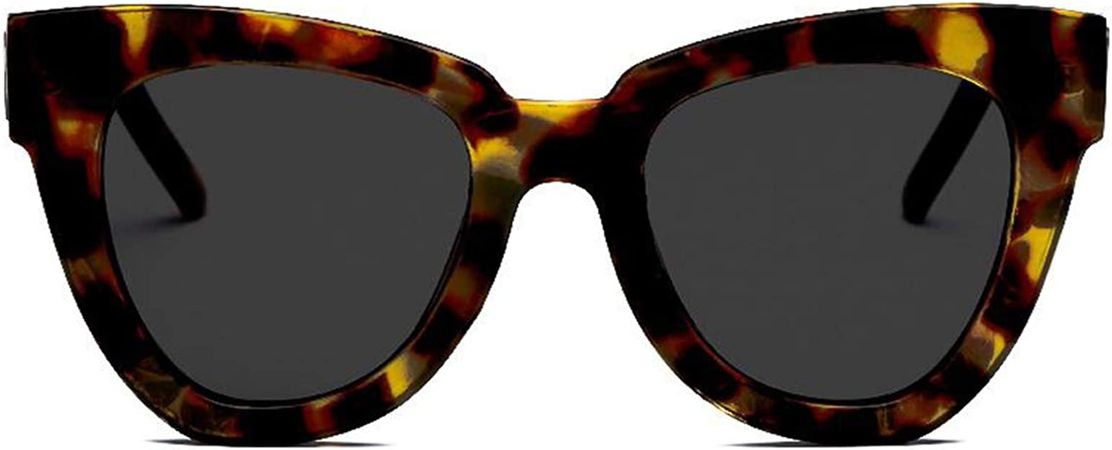 Amazon.com: Dollger Retro Cat Eye Sunglasses Women Men Oversized Square Tortoise Shell Cateye Sunglasses Leopard : Clothing, Shoes & Jewelry